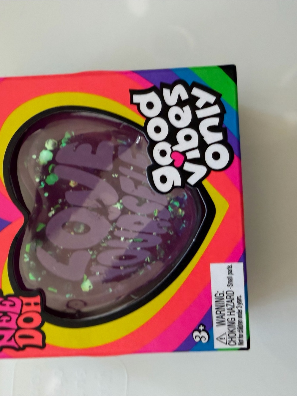 Glitter Heart NeeDoh - Purple